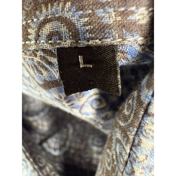 Canali Mens Shirt Long Sleeve Button Down Sz Large Made In Italy Floral Pattern - Picture 8 of 11